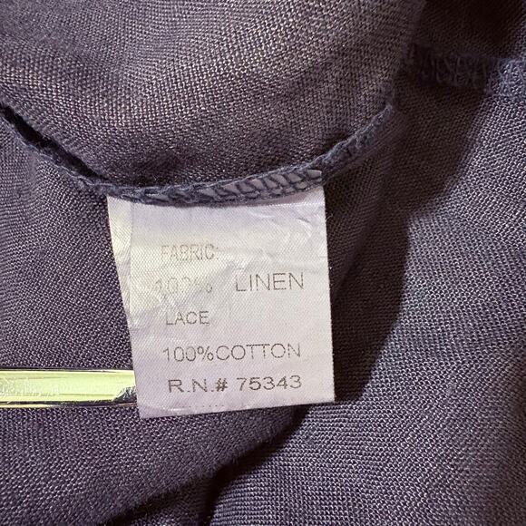 Bella‎ Umbra Tank Dress Women Large Blue Linen Knee Length Summer - Picture 6 of 6